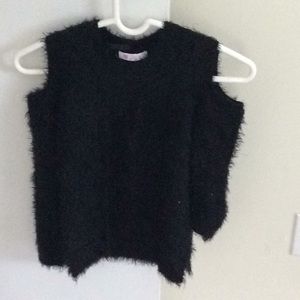 Kids black Pinc cold shoulder sweater size 7